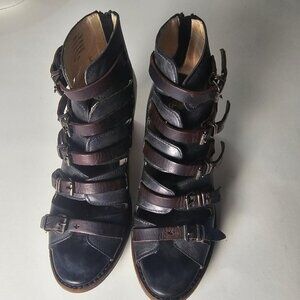 Freebird Quinn Black Leather Ankle Booties with Durable Soles Size 7